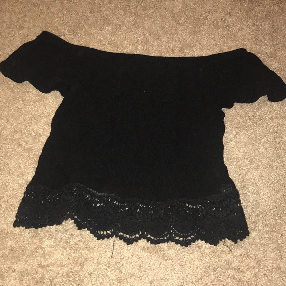 Strapless Black Blouse